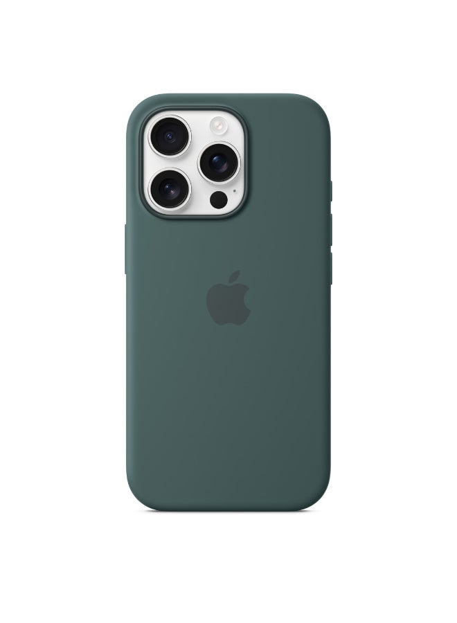 Apple - iPhone 16 Pro Silicone Case With MagSafe - Lake Green - Image 1