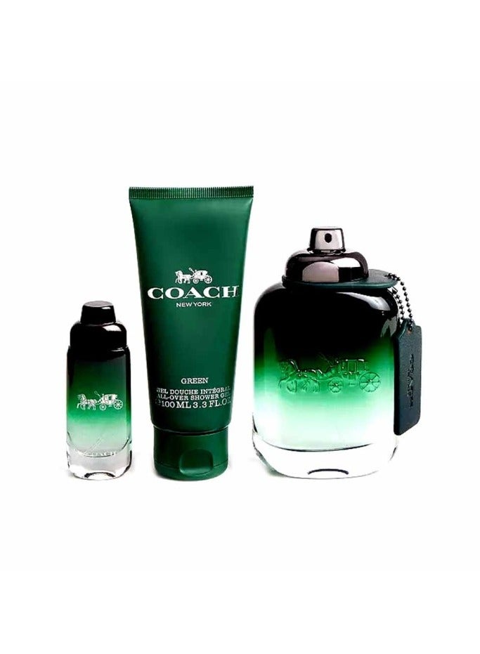 COACH Green For Men Set Edt 100ml + Edt 15ml + All-over Shower Gel 100ml Edt 100ml + Edt 15ml + All-over Shower Gel 100mlml - Image 2