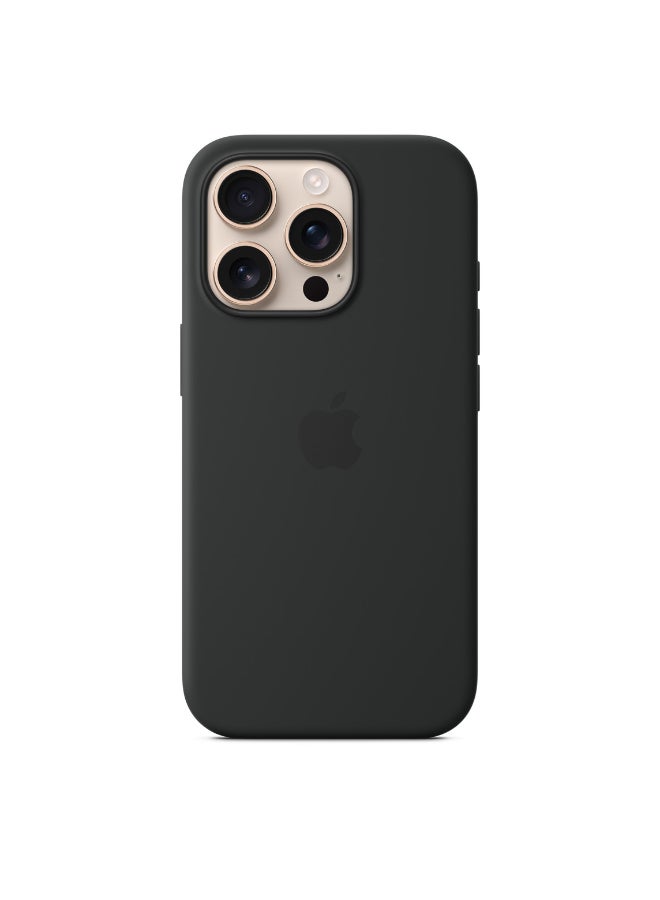 Apple - iPhone 16 Pro Max Silicone Case With MagSafe - Black - Image 1