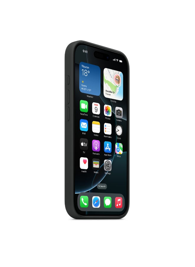 Apple - iPhone 16 Pro Max Silicone Case With MagSafe - Black - Image 1