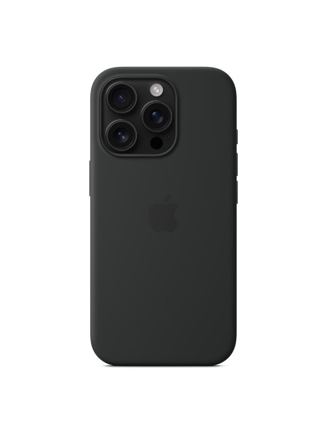 Apple - iPhone 16 Pro Max Silicone Case With MagSafe - Black - Image 1