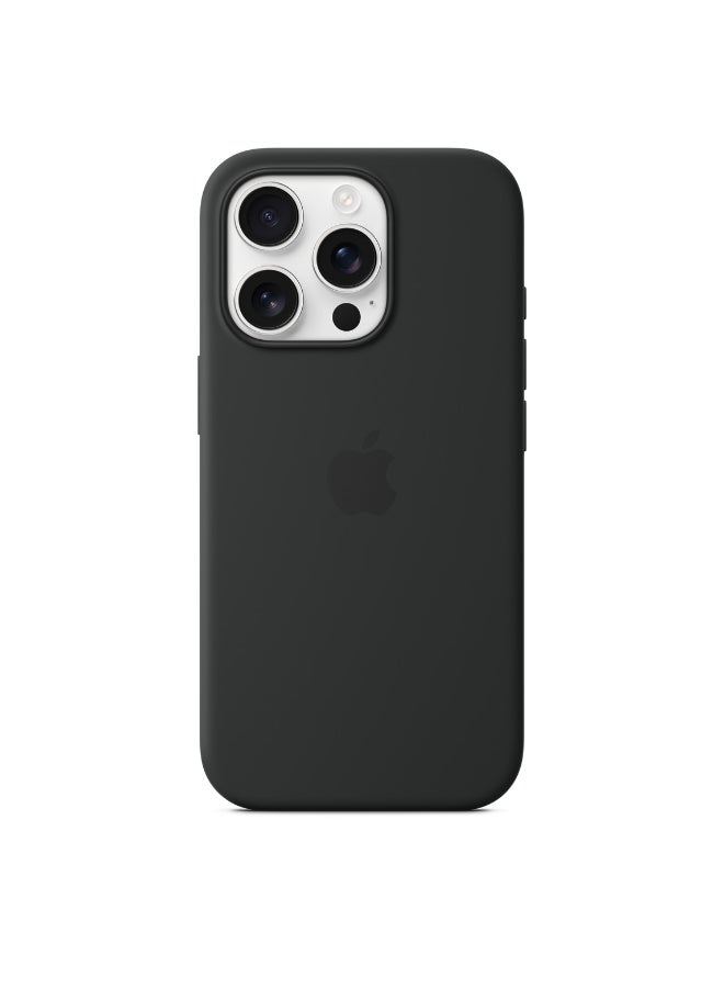 Apple - iPhone 16 Pro Max Silicone Case With MagSafe - Black - Image 1