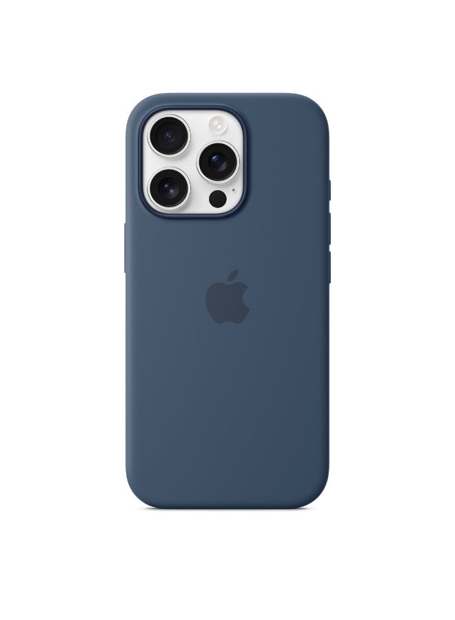 Apple - iPhone 16 Pro Max Silicone Case With MagSafe - Denim - Image 1