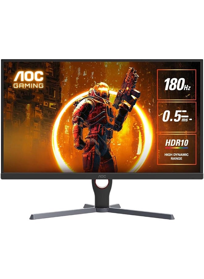 AOC - 23.8" Inch 24G11E Gaming Monitor Full HD 1920x1080, HDR10, IPS Panel Type, 180Hz Refresh Rate, 0.5ms Response Time, Adaptive Sync Technology, Support 120Hz PS5 / Xbox Series X | Black & Red - Image 1