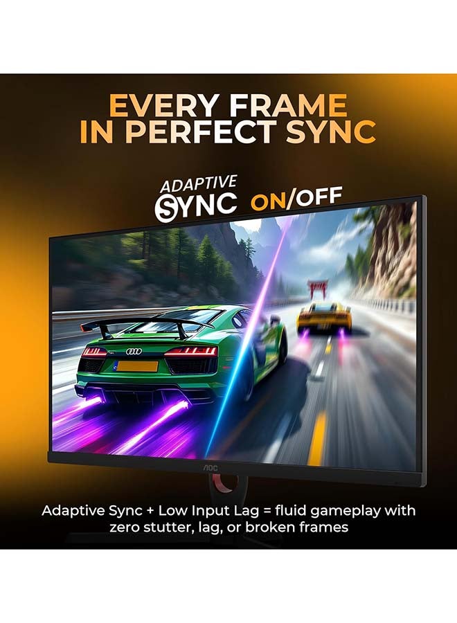 AOC 23.8" Inch 24G11E Gaming Monitor Full HD 1920x1080, HDR10, IPS Panel Type, 180Hz Refresh Rate, 0.5ms Response Time, Adaptive Sync Technology, Support 120Hz PS5 / Xbox Series X | Black & Red - Image 4