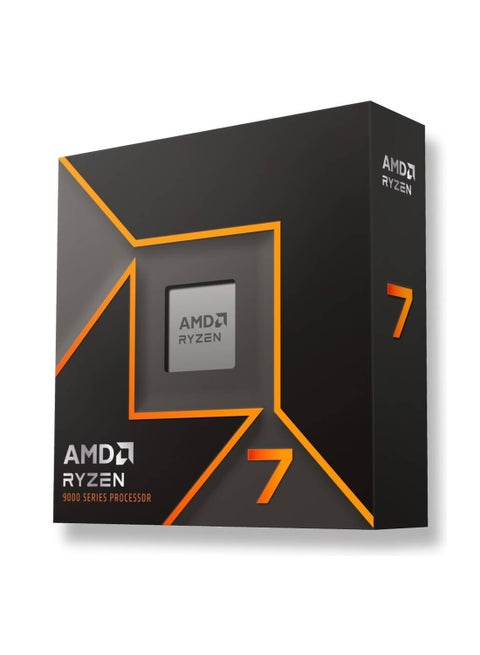 معالج وحدة المعالجة المركزية Ryzen 7 9700X AM5، 8 أنوية و16 خيطًا، وتردد أقصى 5.5 جيجاهرتز، وذاكرة تخزين مؤقتة 8 ميجابايت من المستوى الثاني و32 ميجابايت من المستوى الثالث، ورسومات AMD Radeon، وذاكرة DDR5-5600 ECC، وهندسة Zen 5، وPCIe 5.0 x16