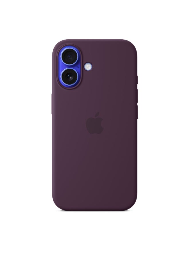 Apple iPhone 16 Silicone Case With MagSafe - Plum - Image 1