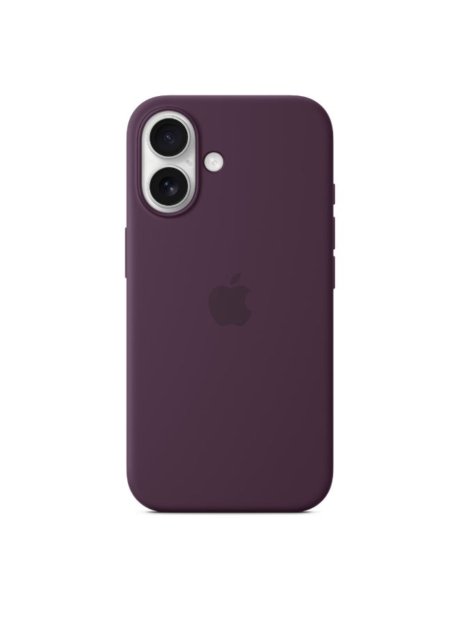 Apple iPhone 16 Silicone Case With MagSafe - Plum - Image 4