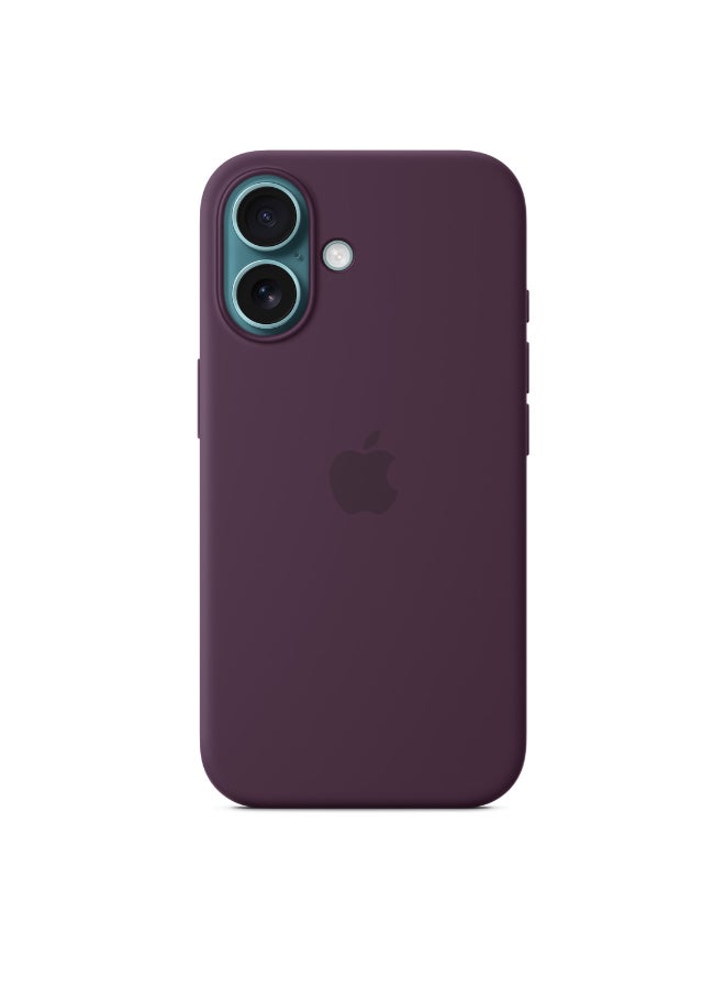 Apple iPhone 16 Silicone Case With MagSafe - Plum - Image 2