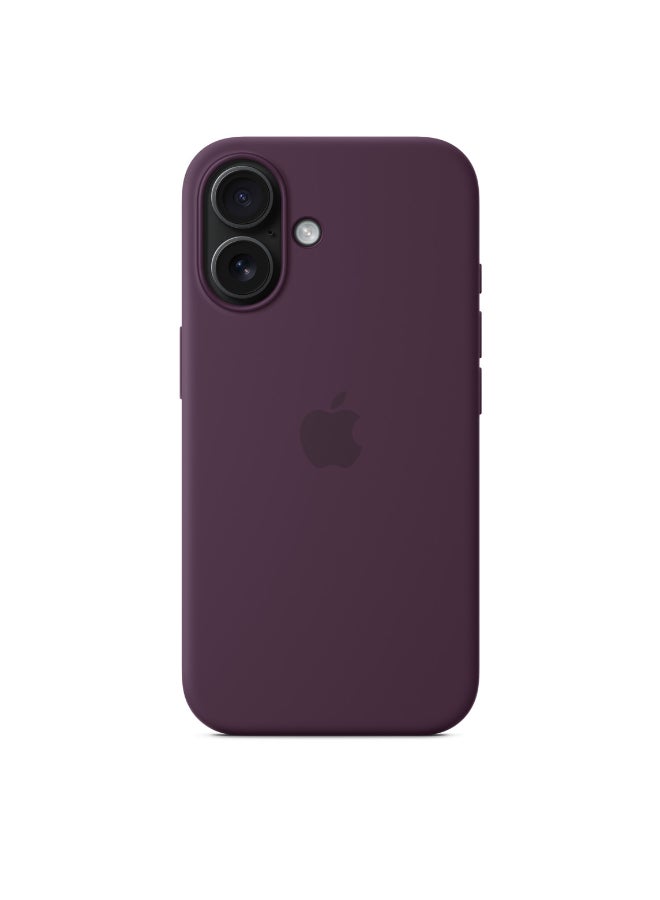 Apple iPhone 16 Silicone Case With MagSafe - Plum - Image 5