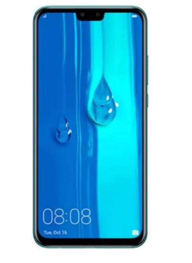 هواوي هاتف Y9 (2019) ثنائي الشريحة باللون الأزرق الياقوتي وذاكرة وصول عشوائي بسعة 6 جيجابايت وذاكرة داخلية سعة 128 جيجابايت ويدعم تقنية 4G LTE + هدية مجانية لمحول سفر بمنفذين USB - Image 3