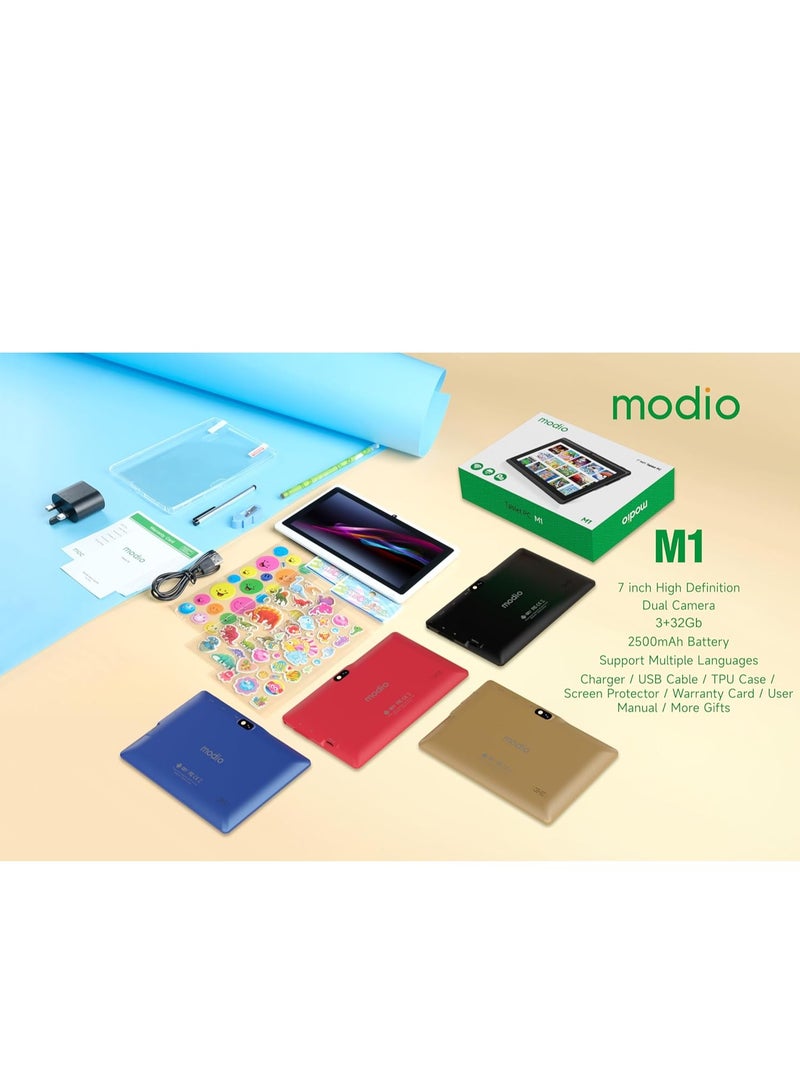 موديو - M1 Tablet for kids Boys Dual Camera 7 inch display 4GB RAM 128GB ROM (Black) - Image 1