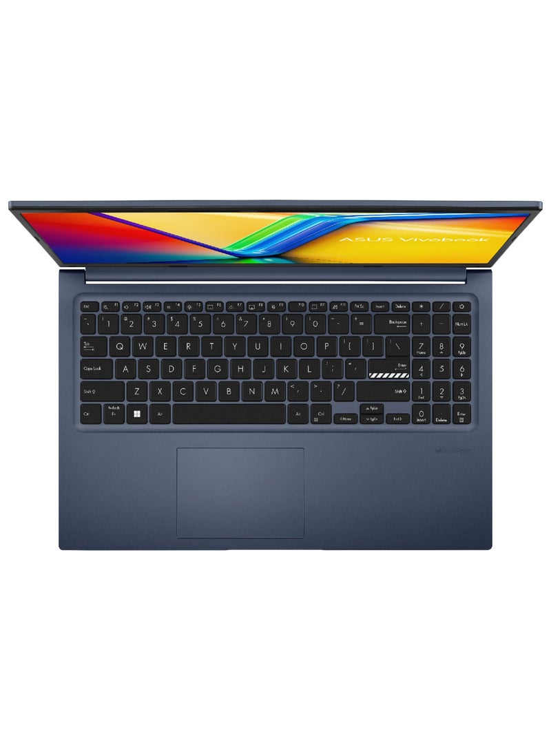 ASUS - ASUS Vivobook 15 X1502ZA-BQ007W (Upgraded Version) Laptop Intel Ci7 12700H 8GB RAM 512GB SSD 15.6â€ FHD Intel UHD Graphics Win11 Quiet Blue â€“ 90NB0VX1-M036B0 English/Arabic Quiet Blue - Image 1
