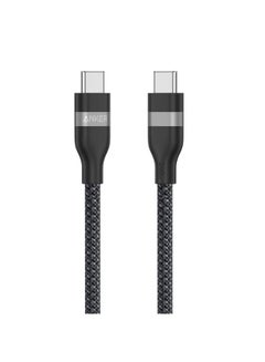 Anker USB-C to USB-C Cable ( 3 ft, 240W, Upcycled-Braided ) PD FAST CHARGING Series 6 for iPhone 15/15 Pro/15 Plus/15 Pro Max, MacBook Pro, MacBook Air, iPad Pro, Lenovo, HP, and More Black  - Image 1