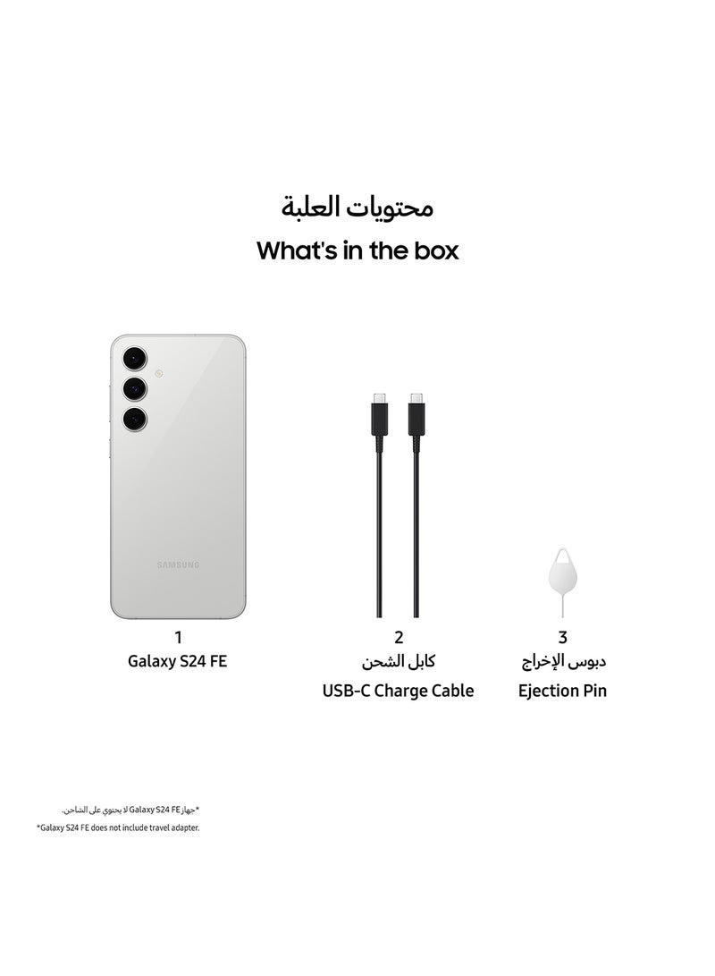 جالكسي S24 FE ثنائي الشريحة باللون الرمادي 8 جيجا رام 256 جيجا 5G - نسخة الشرق الأوسط - pnsku/N70108949V/45/_/1729254466/e7757350-bed6-4f3c-ab9c-10e73ef4806b