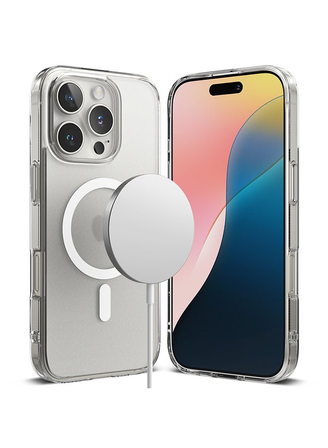 Ringke Fusion Magnetic Case For iPhone 16 Pro Max Case Cover , Anti-Fingerprint Rugged Shockproof Protective Phone Cover- Matte Clear - Image 1
