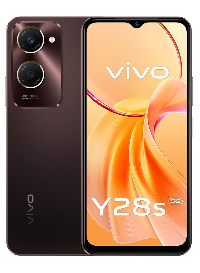 vivo Y28s Dual SIM Mocha Brown 6GB RAM 128GB 5G - Middle East Version  - Image 1