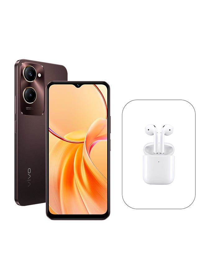 vivo - Y28s 5G Dual SIM Mocha Brown 6GB RAM 128GB With TWS - Middle East Version - Image 1