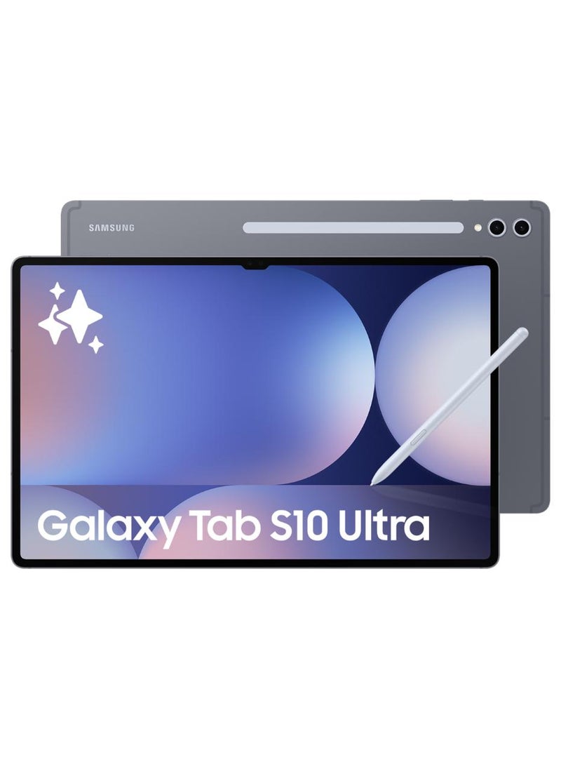 سامسونج جهاز Galaxy Tab S10 Ultra Moonstone باللون الرمادي، وذاكرة الوصول العشوائي (RAM) سعة 12 جيجابايت، وسعة 512 جيجابايت، ويدعم تقنية 5G - إصدار الشرق الأوسط - Image 1