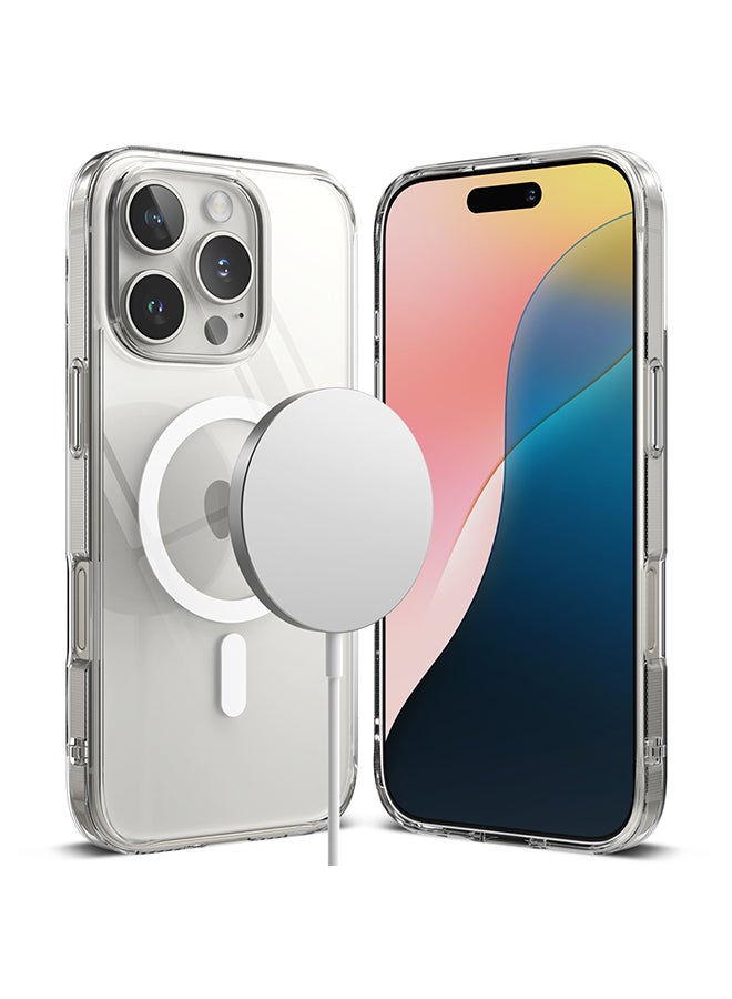 Ringke Fusion Magnetic Case For iPhone 16 Pro Max Case Cover [Strong Magnet] Anti-Fingerprint Rugged Shockproof Protective Phone Cover Clear - Image 1