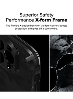 Ringke Fusion-X For iPhone 16 Pro Max Case Cover Transparent Hard Back Soft Flexible TPU Bumper Scratch Resistant Phone Cover- Camo Black  - Image 3