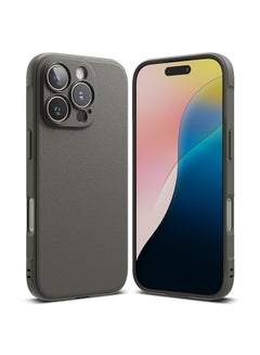 Ringke Onyx Case For iPhone 16 Pro Max, Enhanced Grip Tough Flexible TPU Shockproof Rugged TPU Bumper Drop Protection Phone Cover - Gray  - Image 1