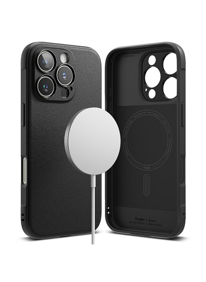 Ringke Onyx Magnetic For iPhone 16 Pro Max Case [For MagSafe] Enhanced Grip Tough Flexible TPU Shockproof Rugged TPU Bumper Phone Cover- Black - Image 1