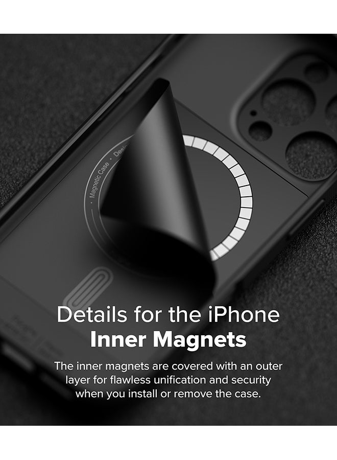 Ringke Onyx Magnetic For iPhone 16 Pro Max Case [For MagSafe] Enhanced Grip Tough Flexible TPU Shockproof Rugged TPU Bumper Phone Cover- Black - Image 4