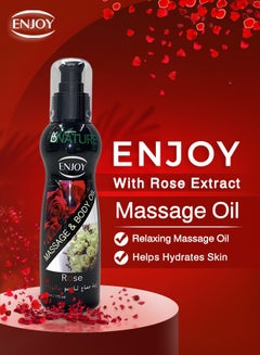 إنجوي Enjoy Rose Massage Oil 175 ML  - Image 4