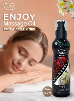 إنجوي Enjoy Rose Massage Oil 175 ML  - Image 2