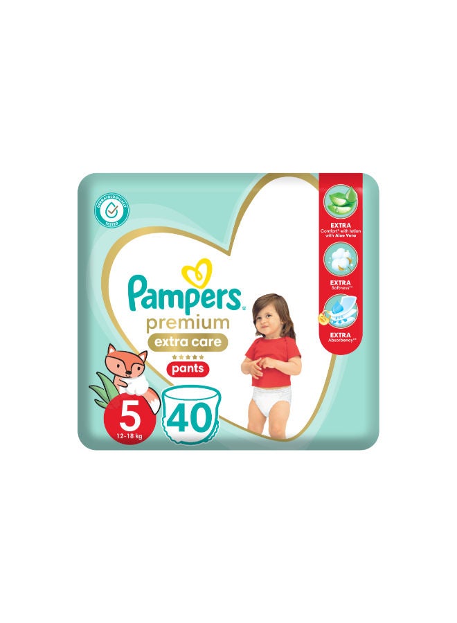 Pampers - 40-Piece, Size 5, Premimum Extra Care Pants - Image 1