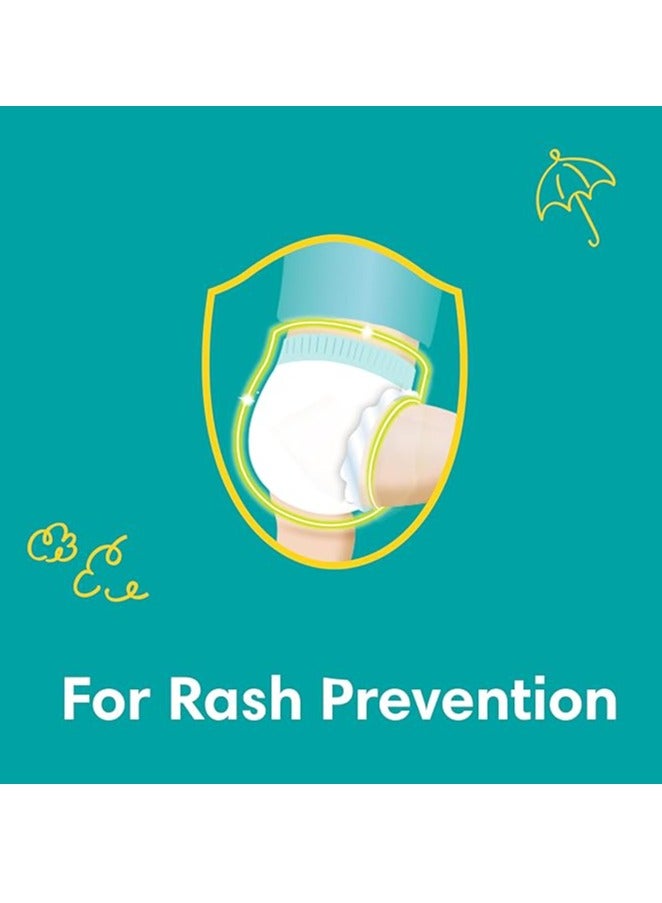 بامبرز Baby-Dry Taped Diapers Aloe Vera Lotion Dual Leak Guards 9-14 kg Capacity Size 4-Pack of 76 - Image 4