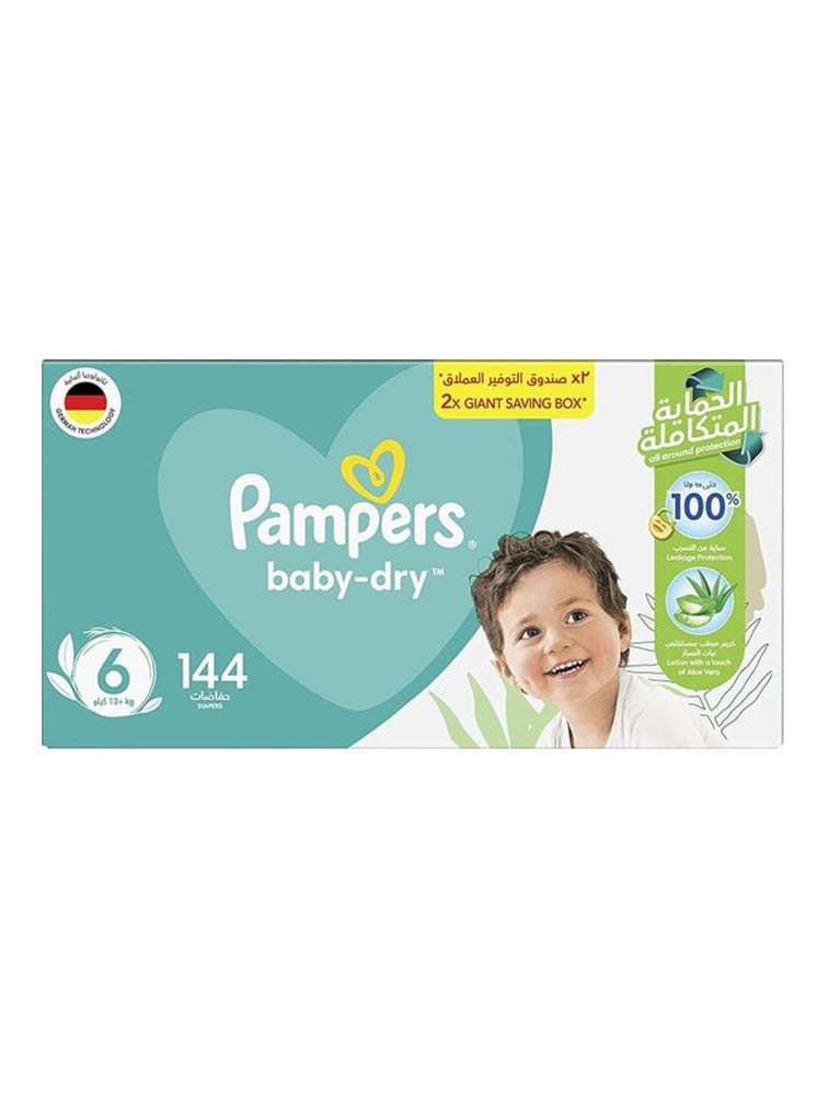 Pampers Premium Care Taped Baby Diapers, Size 6, 13+kg, Unique Softest Absorption for Ultimate Skin Protection, 144 Count  - Image 2