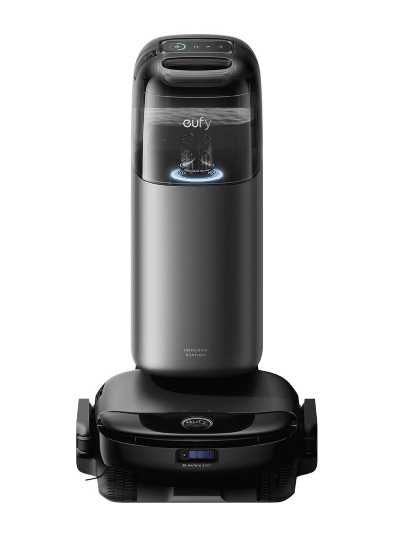 إيوفي Omni S1 Pro, Robot Vacuum Cleaner with Mop, Always Clean Mop, 8000 Pa, Obstacle Avoidance, Corner-to-Edge Deep Cleaning and Lift Mop, Auto Mop Washing & Drying, Detergent Dispenser 220 W T2080 Black  - Image 1
