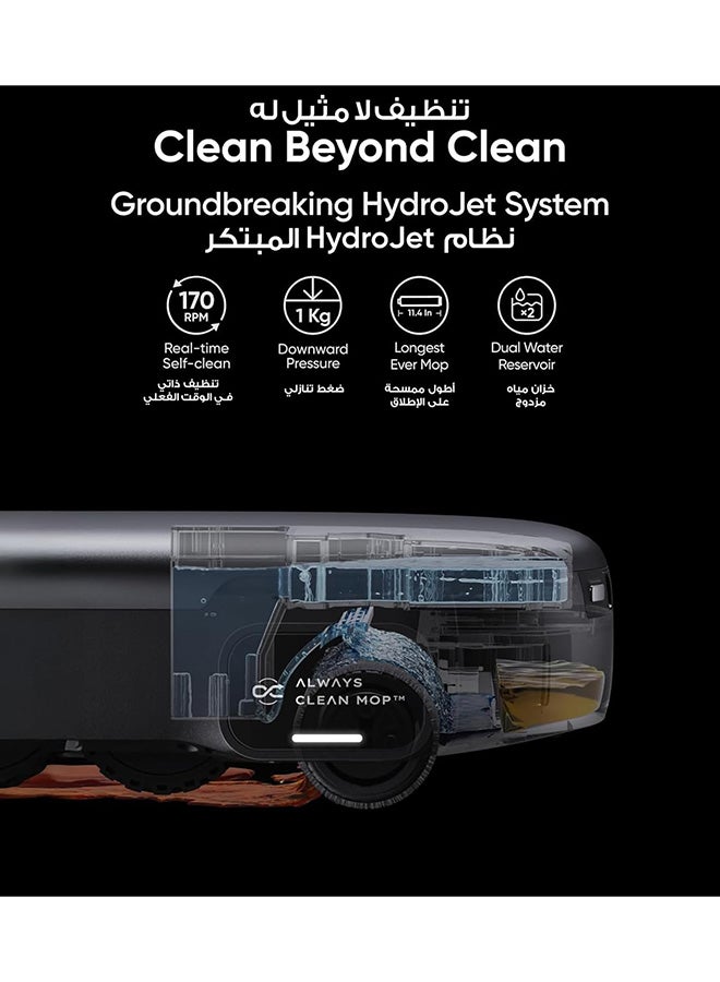 eufy Omni S1 Pro, Robot Vacuum Cleaner with Mop, Always Clean Mop, 8000 Pa, Obstacle Avoidance, Corner-to-Edge Deep Cleaning and Lift Mop, Auto Mop Washing & Drying, Detergent Dispenser 220 W T2080 Black - Image 3