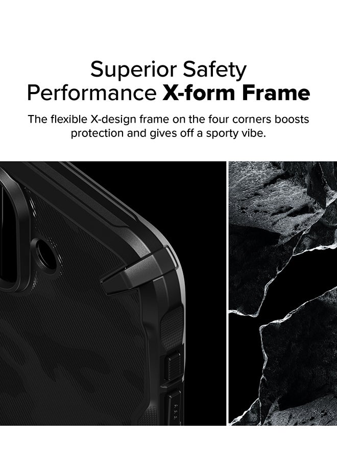 Ringke Fusion-X For iPhone 16 Plus Case Cover Transparent Hard Back Soft Flexible TPU Bumper Scratch Resistant Shockproof Protection Phone Cover- Camo Black - Image 3