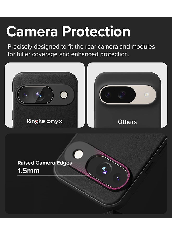 Ringke Onyx Case For Google Pixel 9, Enhanced Grip Tough Flexible TPU Shockproof Rugged TPU Bumper Drop Protection Phone Cover - Black  - Image 4
