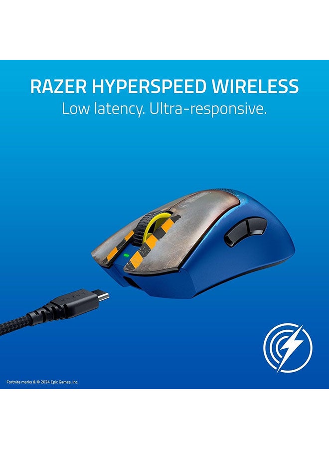 RAZER - Razer DeathAdder V3 Pro Wireless Gaming Mouse: 63g Lightweight - Focus Pro 30K Optical Sensor - Optical Switches Gen-3 - HyperSpeed Wireless - 5 Programmable Buttons - 90 Hr Battery - Fortnite Edition - Image 1