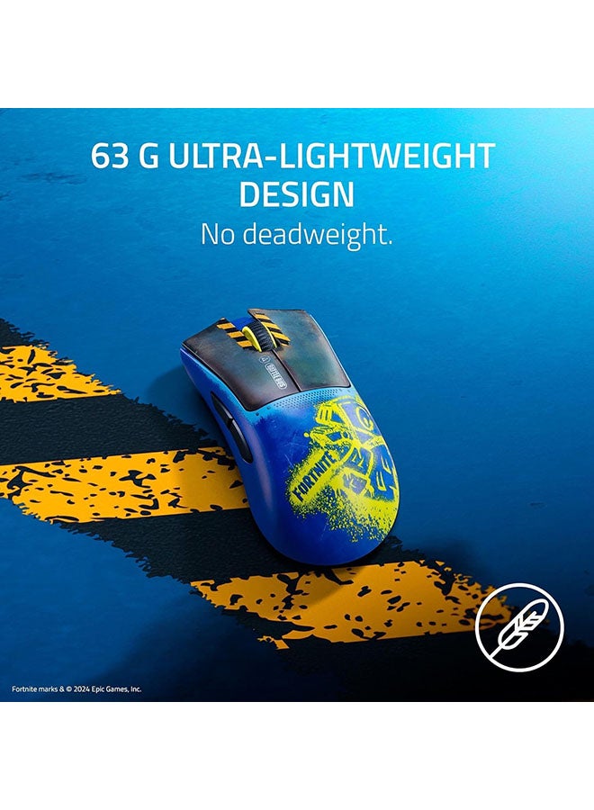 RAZER - Razer DeathAdder V3 Pro Wireless Gaming Mouse: 63g Lightweight - Focus Pro 30K Optical Sensor - Optical Switches Gen-3 - HyperSpeed Wireless - 5 Programmable Buttons - 90 Hr Battery - Fortnite Edition - Image 1