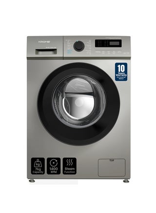 7Kg Front Load Washing Machine | 1400 RPM Spin Speed | 46L Drum Volume | 12 Wash Programs | Advanced BLDC Inverter Motor With 5-Star Efficiency KR-WFL 70TSSI Silver - pnsku/N70109108V/45/_/1746686074/a2c58c53-e471-4374-a52a-c97d4cac8e30
