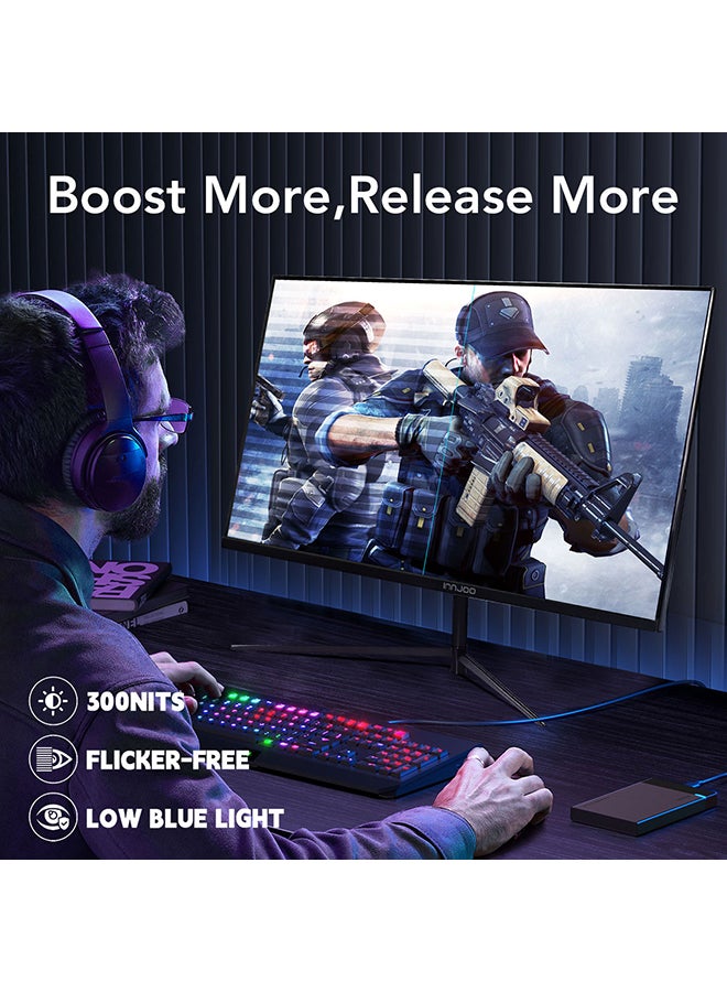 InnJoo - 27" Inch Flat Screen (1920x1080) FHD (1080P) Gaming InnJoo Monitor IPS with LED Display Type, 165Hz Refresh Rate, 0.5ms Response Time, x1 HDMI, AMD FreeSync - T271 | Black - Image 1