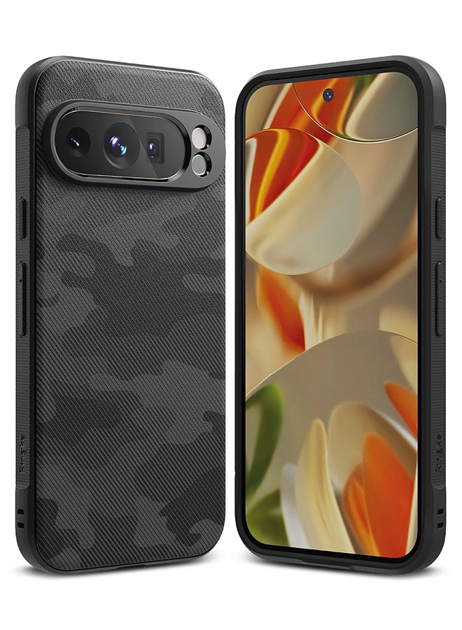 Ringke Onyx Case For Google Pixel 9 Pro XL, Enhanced Grip Tough Flexible TPU Shockproof Rugged TPU Bumper Drop Protection Phone Cover - Camo Black  - Image 1