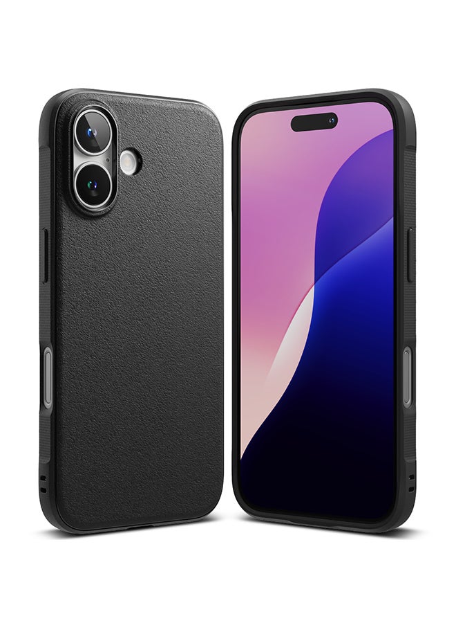 Ringke Onyx Case For iPhone 16, Enhanced Grip Tough Flexible TPU Shockproof Rugged TPU Bumper Drop Protection Phone Cover [ Designed for iPhone 16 ]- Black - Image 1
