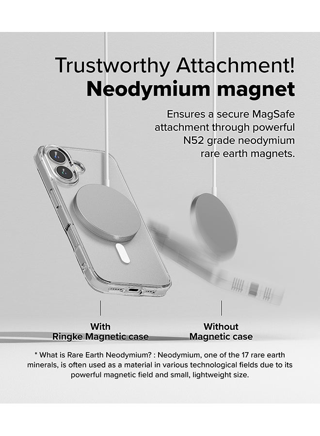 Ringke Fusion Magnetic Case For iPhone 16 Case Cover [Strong Magnet] Anti-Fingerprint Rugged Shockproof Protective Phone Cover- Matte Clear - Image 3