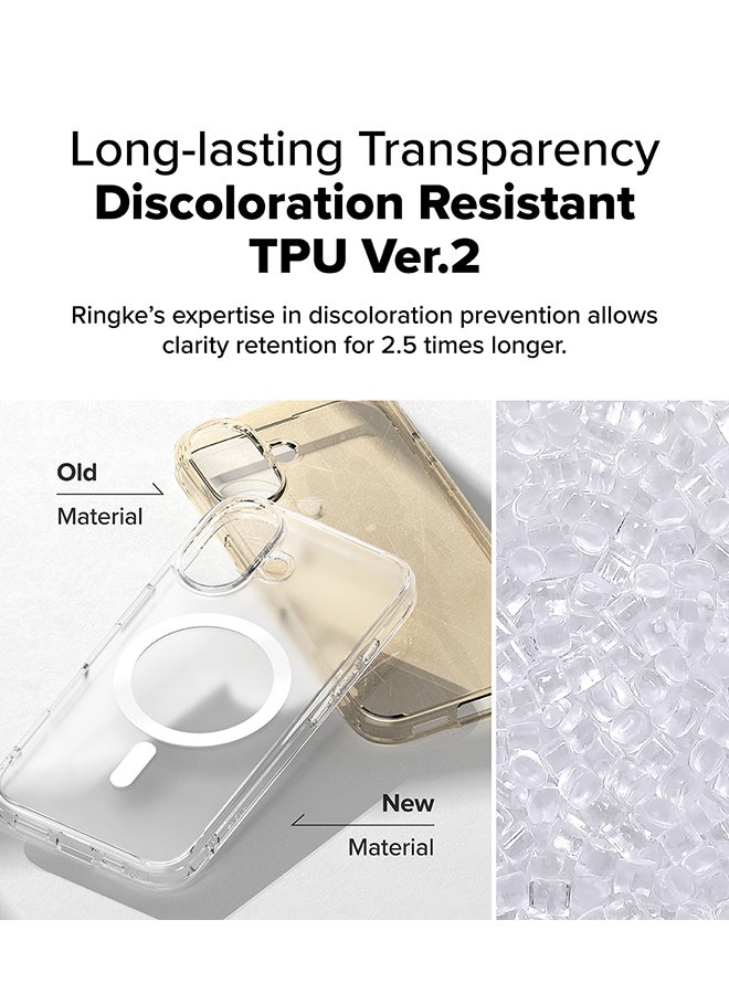 Ringke Fusion Magnetic Case For iPhone 16 Case Cover [Strong Magnet] Anti-Fingerprint Rugged Shockproof Protective Phone Cover- Matte Clear - Image 4