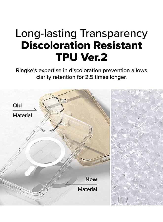 Ringke Fusion Magnetic Case For iPhone 16 Case Cover [Strong Magnet] Anti-Fingerprint Rugged Shockproof Protective Phone Cover Clear - Image 4