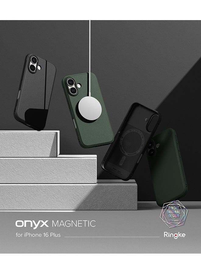 Ringke Onyx Magnetic For iPhone 16 Plus Case [For MagSafe] Enhanced Grip Tough Flexible TPU Shockproof Rugged TPU Bumper Drop Protection Phone Cover Black - Image 3