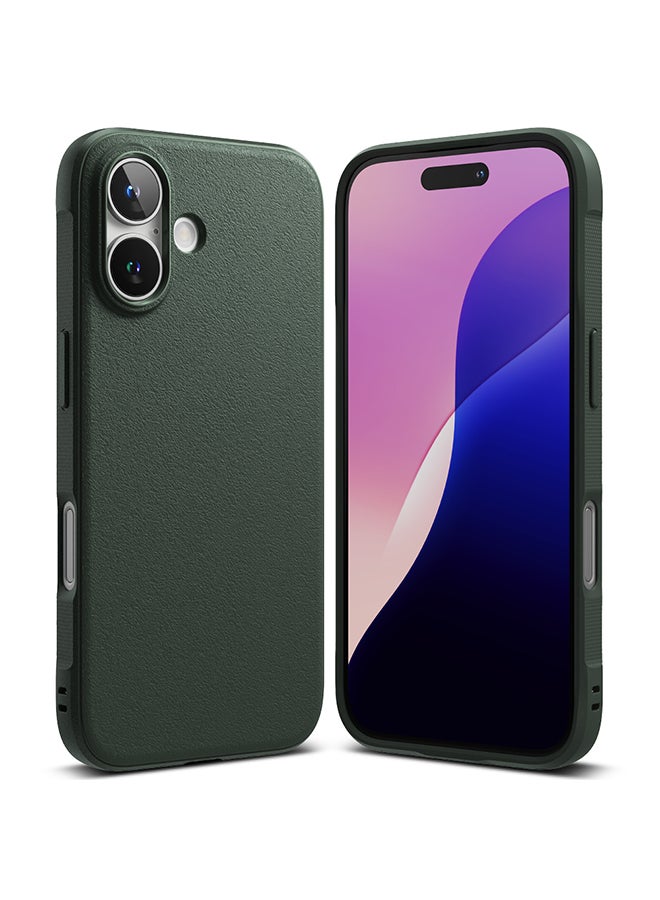 Ringke Onyx Case For iPhone 16 Plus, Enhanced Grip Tough Flexible TPU Shockproof Rugged TPU Bumper Drop Protection Phone Cover - Dark Green  - Image 1