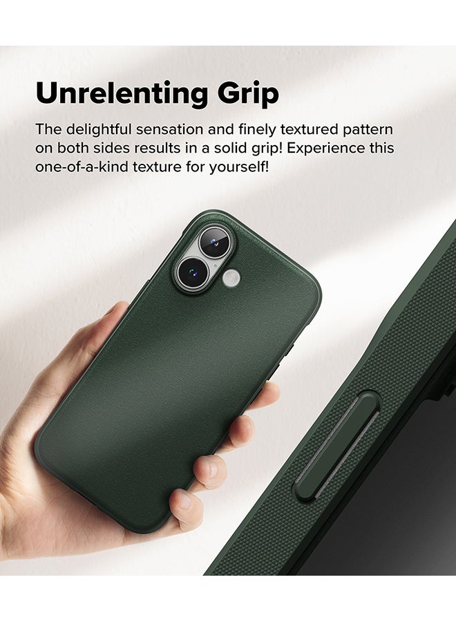 Ringke Onyx Case For iPhone 16 Plus, Enhanced Grip Tough Flexible TPU Shockproof Rugged TPU Bumper Drop Protection Phone Cover - Dark Green  - Image 4