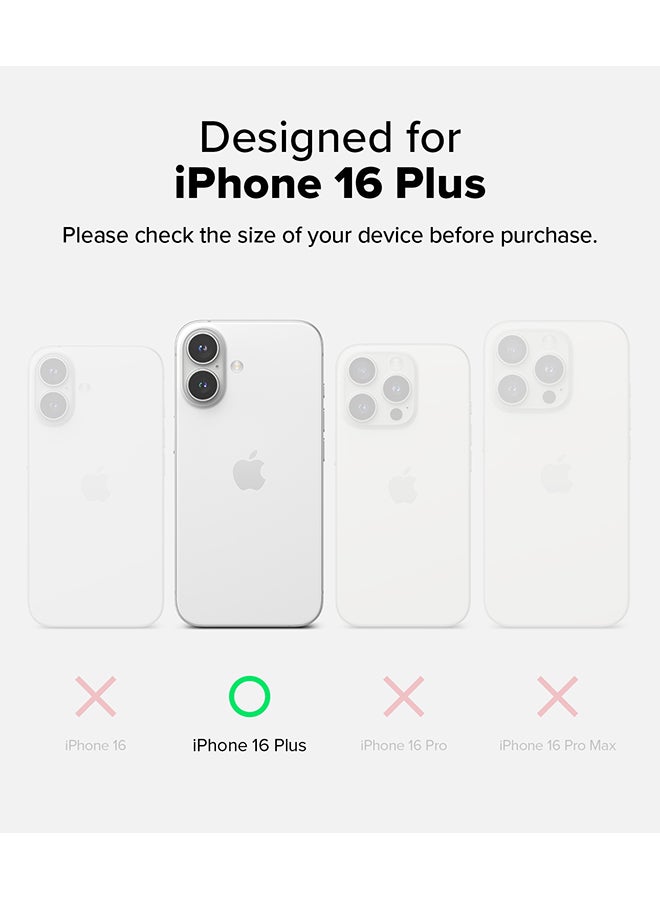 Ringke Fusion-X For iPhone 16 Plus Case Cover Transparent Hard Back Soft Flexible TPU Bumper Scratch Resistant Shockproof Protection Phone Cover Black - Image 2